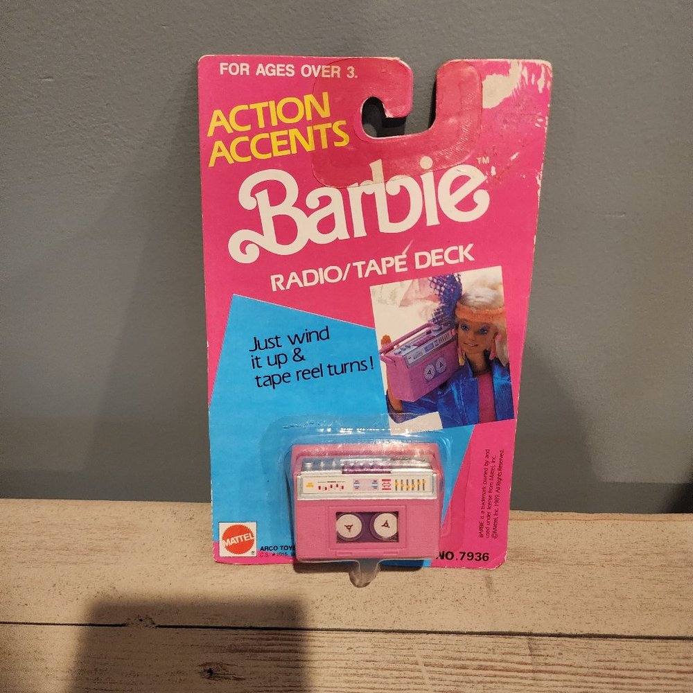Vintage 1989 Action Accents Barbie Radio/Tape Deck NIB